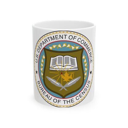 Seal of the United States Census Bureau - White Coffee Mug-11oz-The Sticker Space