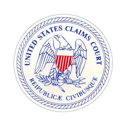 Seal of the United States Claims Court from 1982 to 1992 - STICKER Vinyl Kiss-Cut Decal 3 Inch White - The Sticker Space