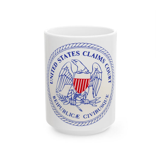 Seal of the United States Claims Court from 1982 to 1992 - White Coffee Mug-15oz-The Sticker Space