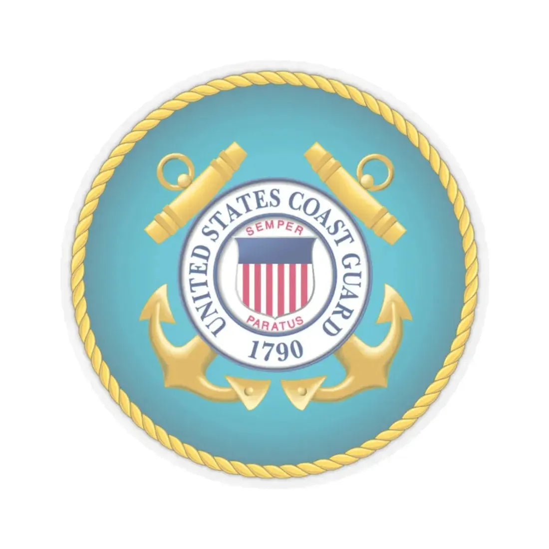 Seal of the United States Coast Guard - STICKER Vinyl Kiss-Cut Decal 2 Inch Transparent - The Sticker Space