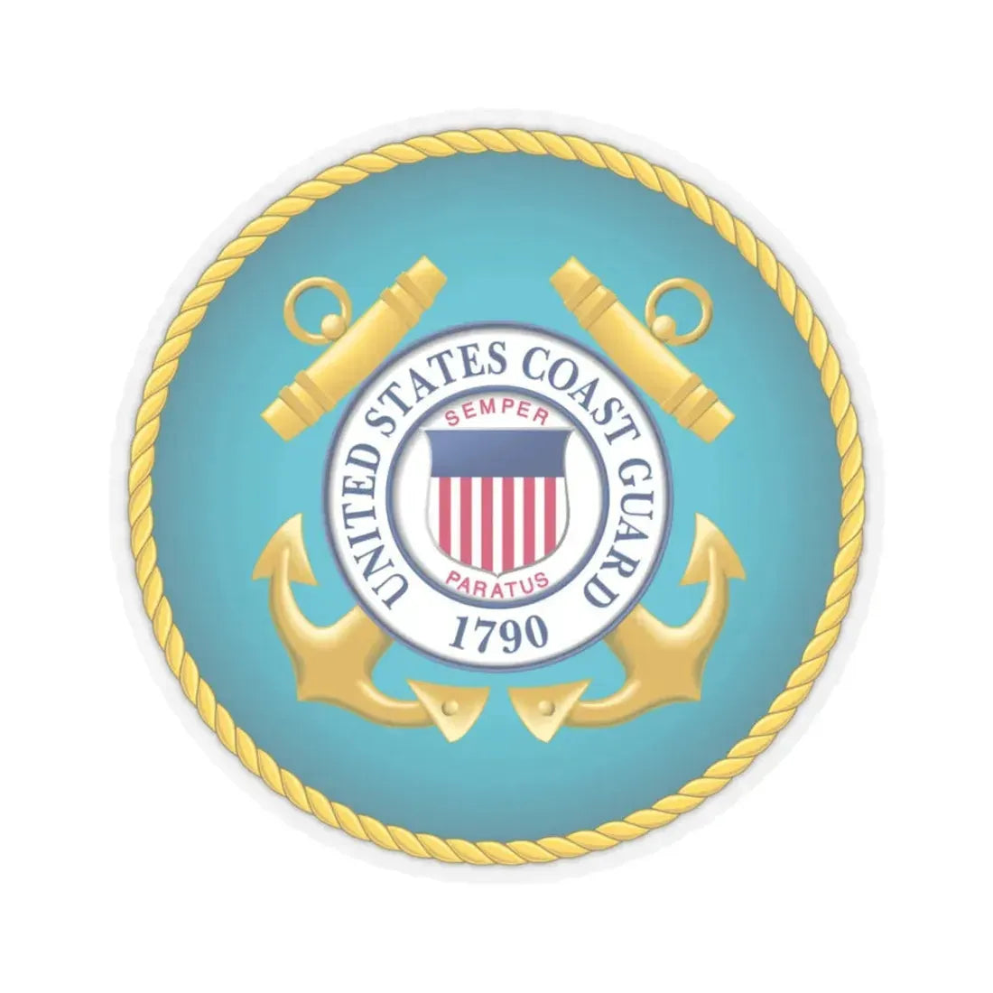 Seal of the United States Coast Guard - STICKER Vinyl Kiss-Cut Decal 3 Inch Transparent - The Sticker Space