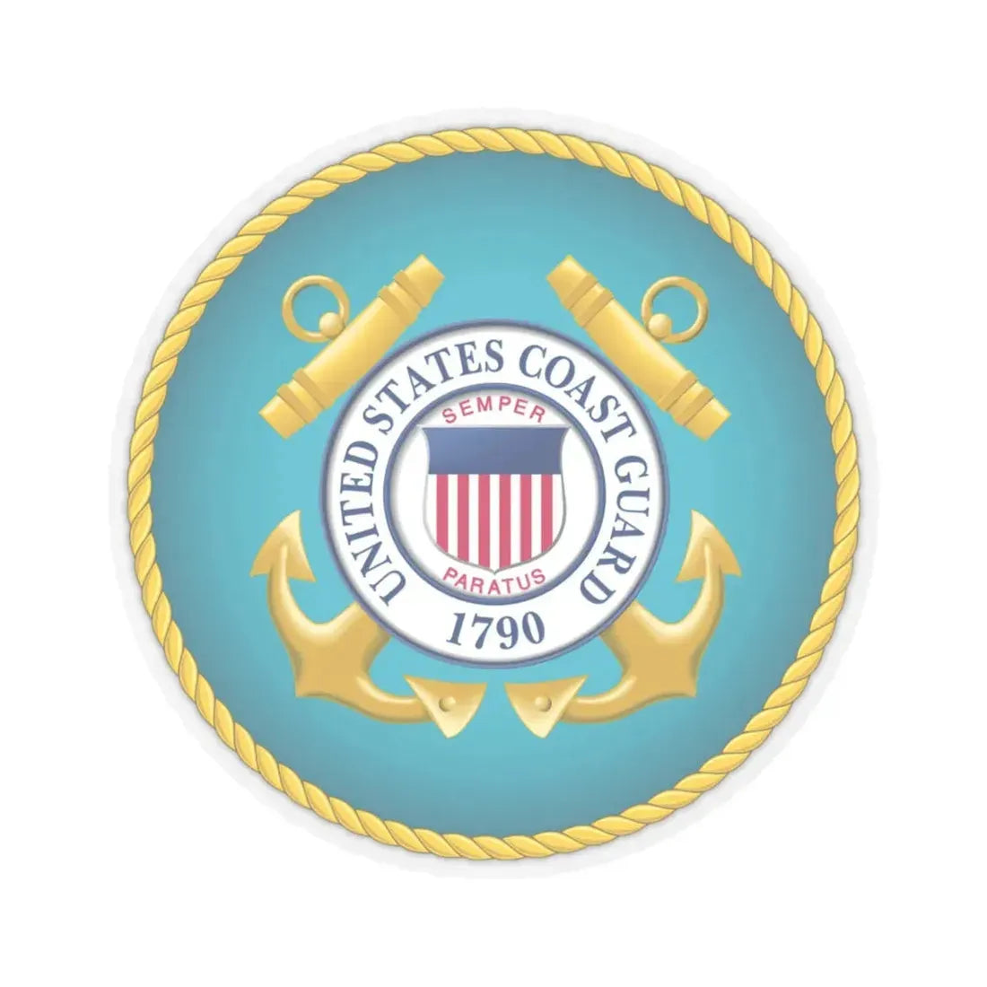 Seal of the United States Coast Guard - STICKER Vinyl Kiss-Cut Decal 4 Inch Transparent - The Sticker Space