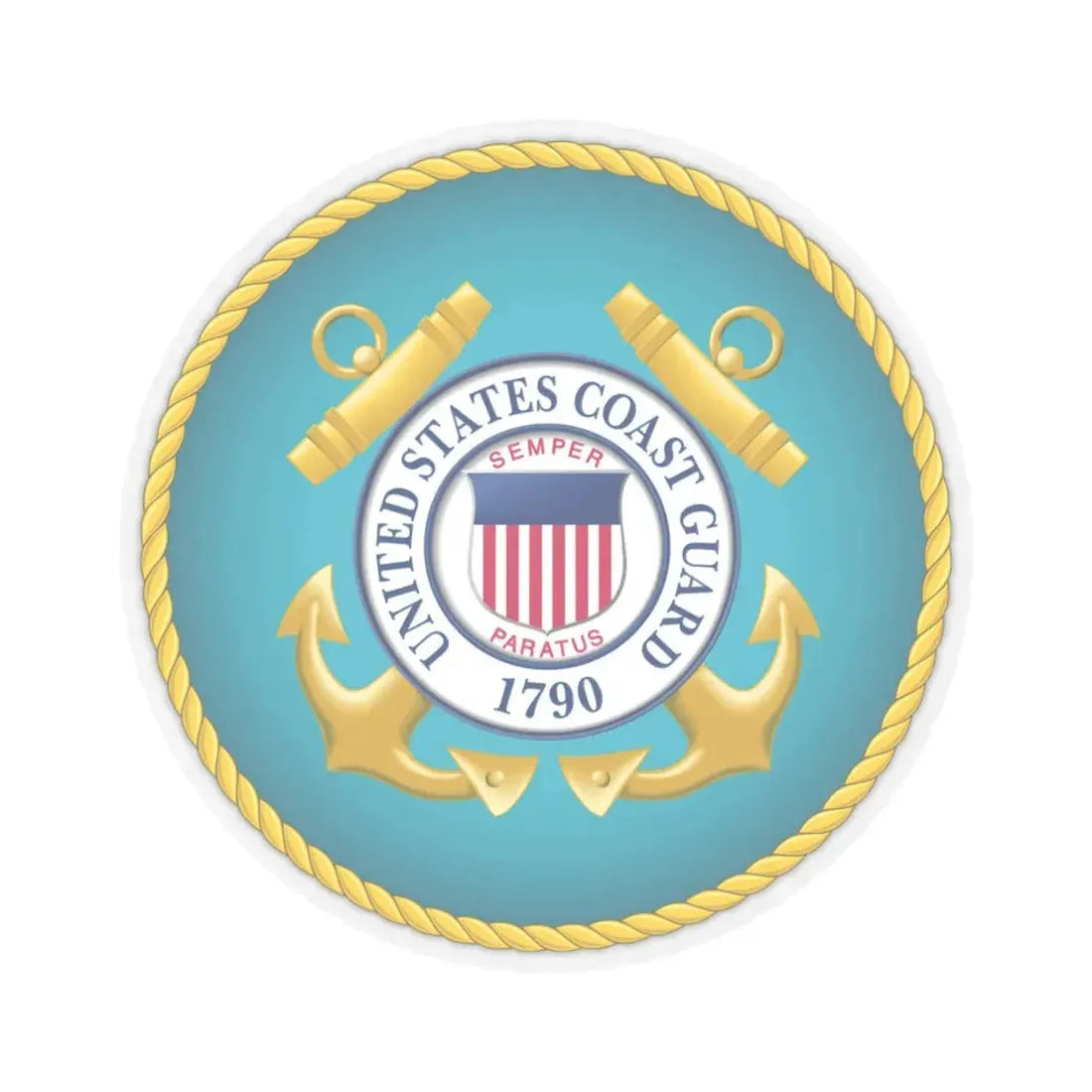 Seal of the United States Coast Guard - STICKER Vinyl Kiss-Cut Decal 6 Inch Transparent - The Sticker Space