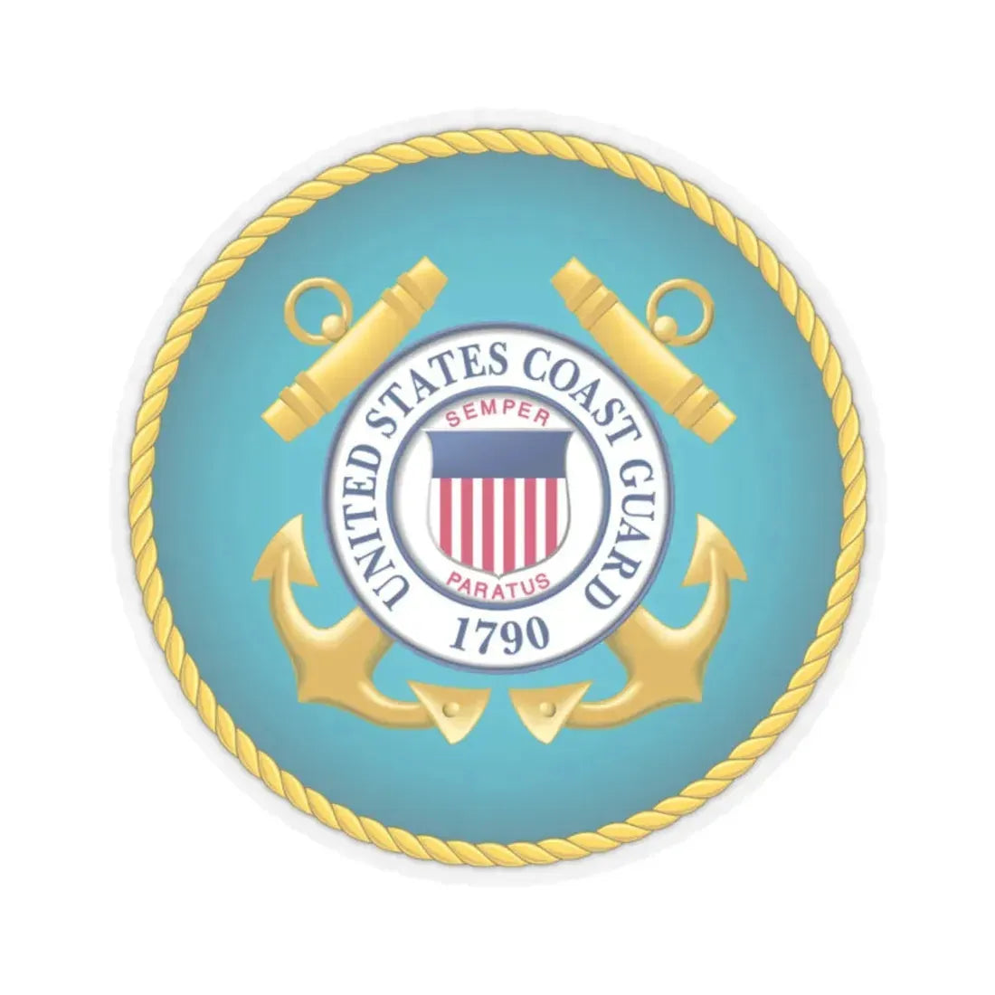Seal of the United States Coast Guard (United States) STICKER Vinyl Kiss-Cut Decal 2 Inch Transparent - The Sticker Space
