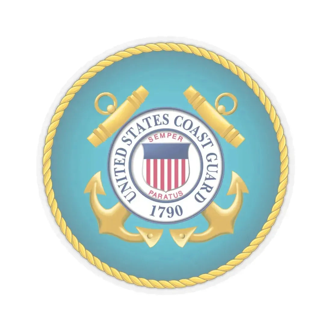Seal of the United States Coast Guard (United States) STICKER Vinyl Kiss-Cut Decal 3 Inch Transparent - The Sticker Space