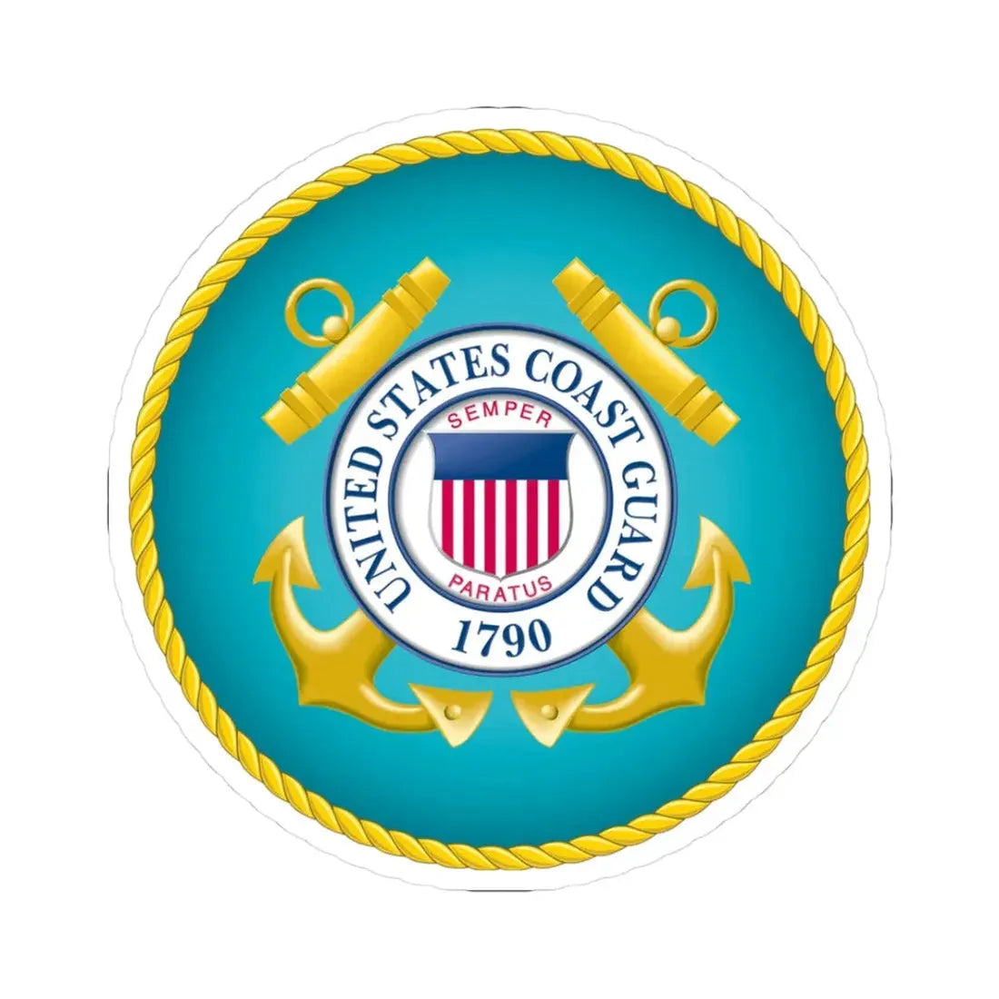 Seal of the United States Coast Guard (United States) STICKER Vinyl Kiss-Cut Decal 3 Inch White - The Sticker Space