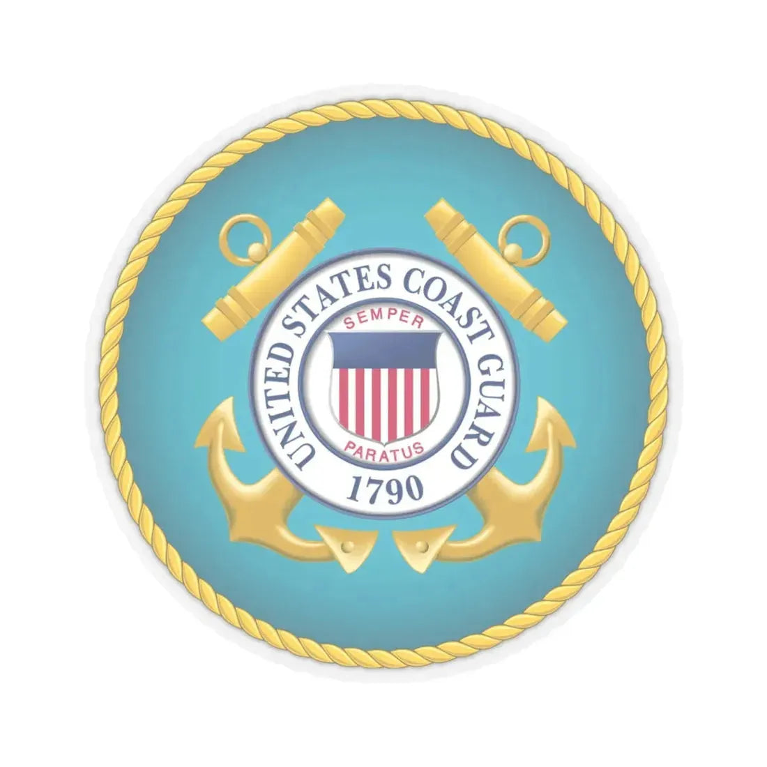 Seal of the United States Coast Guard (United States) STICKER Vinyl Kiss-Cut Decal 4 Inch Transparent - The Sticker Space