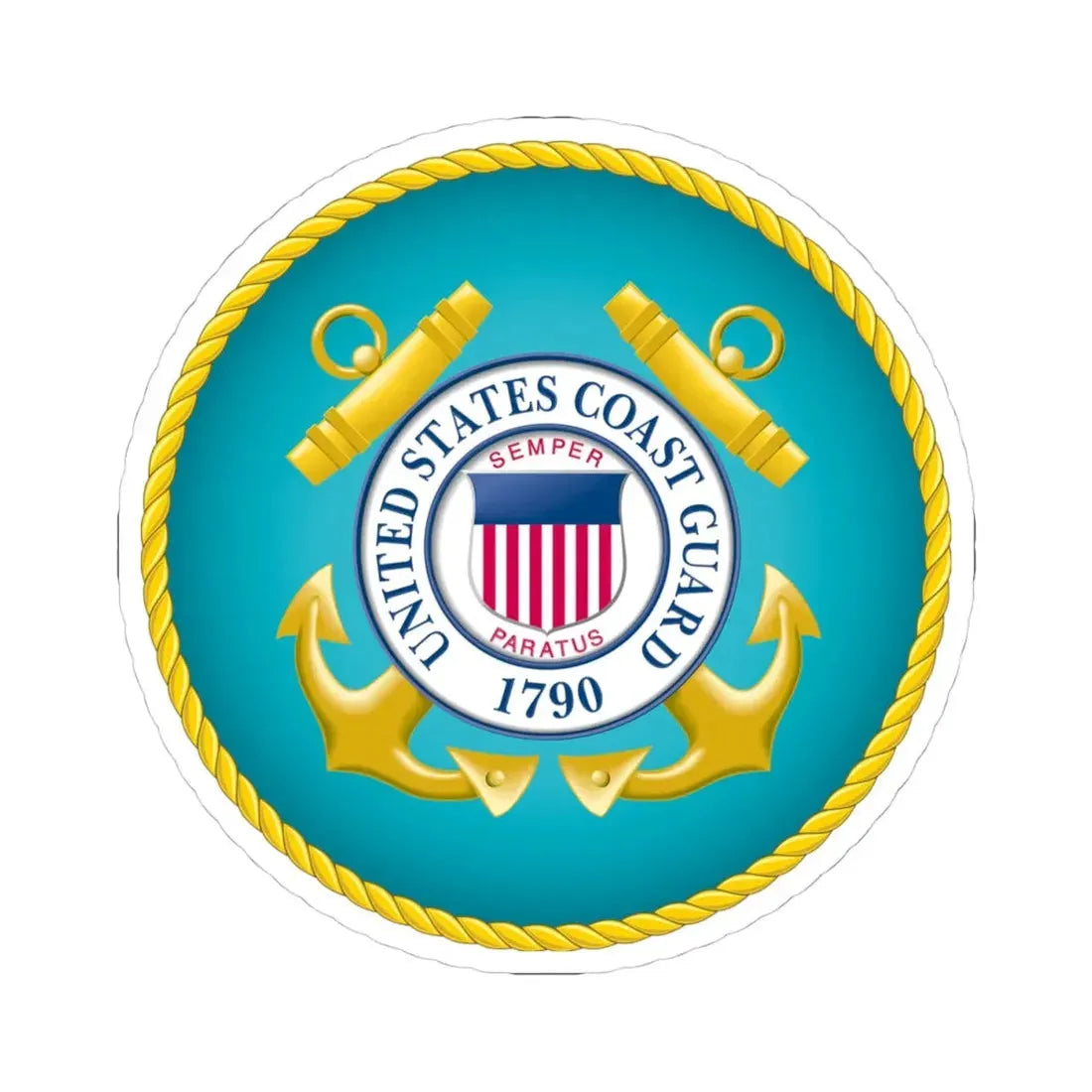 Seal of the United States Coast Guard (United States) STICKER Vinyl Kiss-Cut Decal 4 Inch White - The Sticker Space