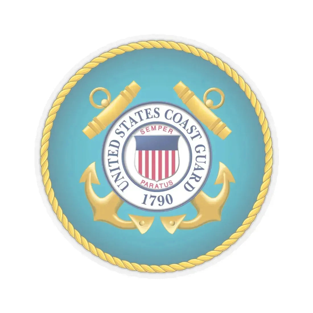 Seal of the United States Coast Guard (United States) STICKER Vinyl Kiss-Cut Decal 6 Inch Transparent - The Sticker Space