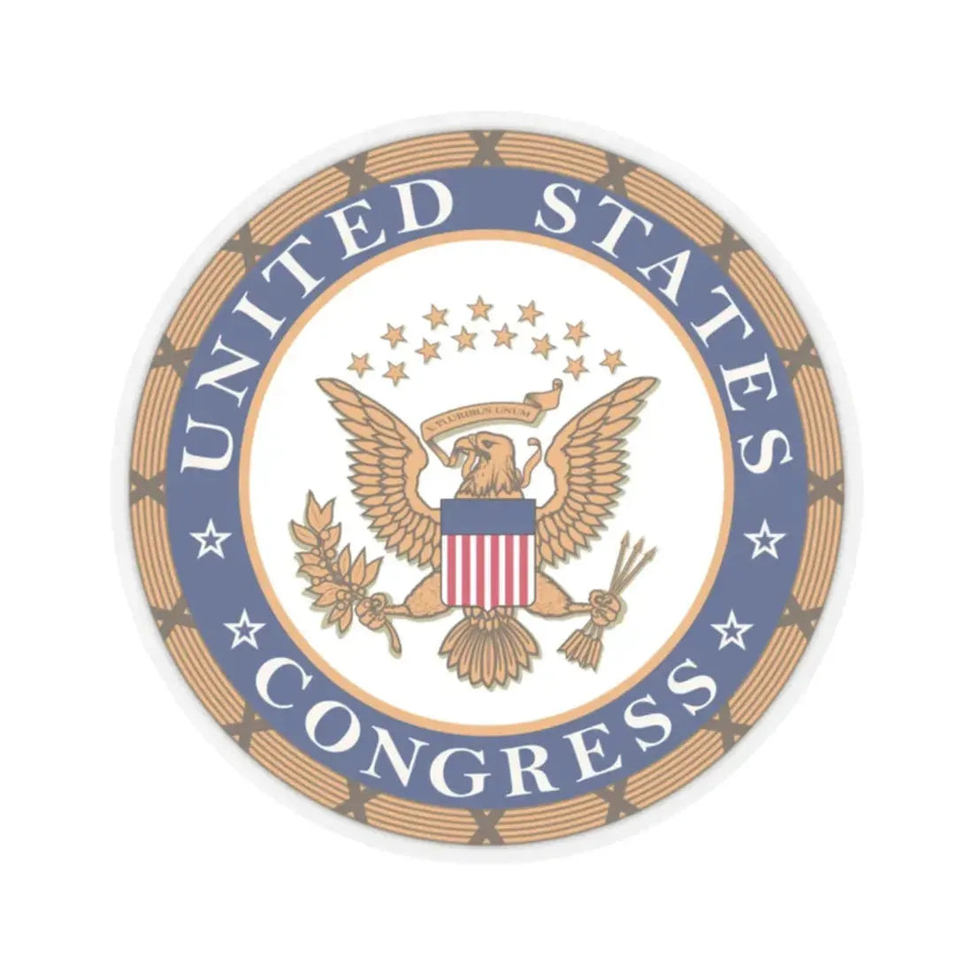 Seal of the United States Congress - STICKER Vinyl Kiss-Cut Decal 2 Inch Transparent - The Sticker Space