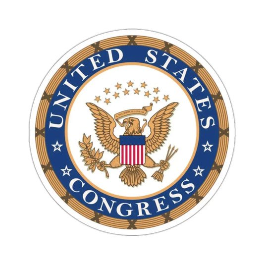 Seal of the United States Congress - STICKER Vinyl Kiss-Cut Decal 2 Inch White - The Sticker Space