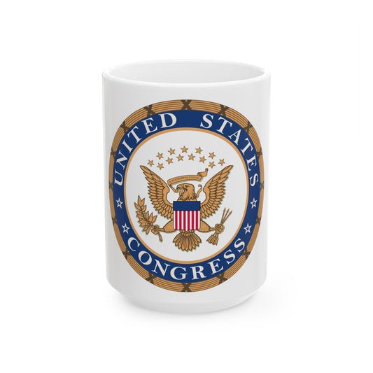 Seal of the United States Congress - White Coffee Mug-15oz-The Sticker Space