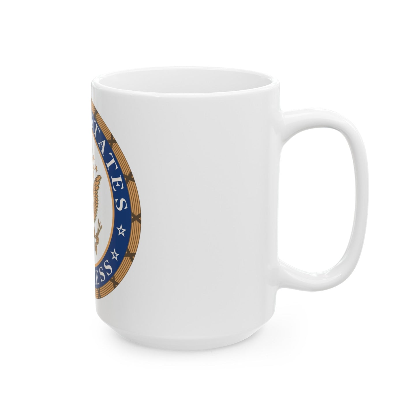 Seal of the United States Congress - White Coffee Mug-The Sticker Space