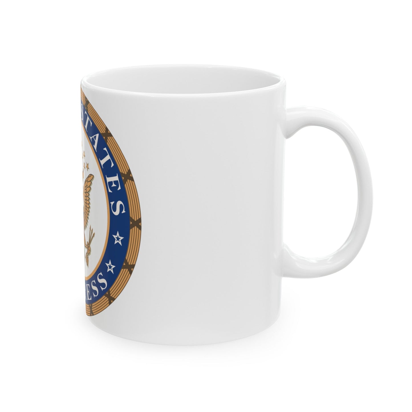 Seal of the United States Congress - White Coffee Mug-The Sticker Space