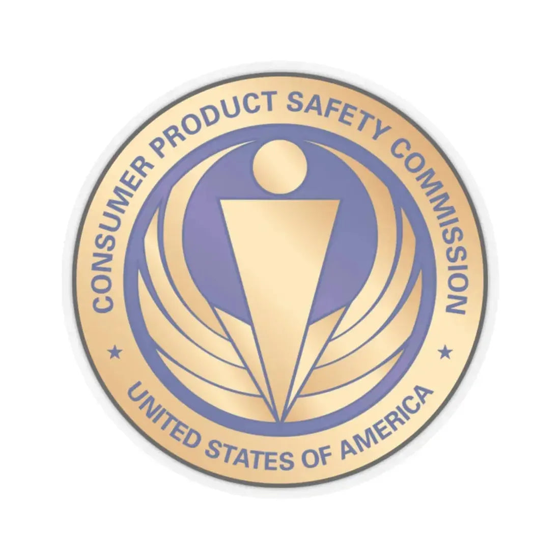 Seal of the United States Consumer Product Safety Commission - STICKER Vinyl Kiss-Cut Decal 2 Inch Transparent - The Sticker Space