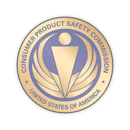 Seal of the United States Consumer Product Safety Commission - STICKER Vinyl Kiss-Cut Decal 6 Inch Transparent - The Sticker Space