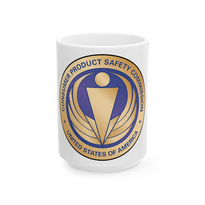 Seal of the United States Consumer Product Safety Commission - White Coffee Mug-15oz-The Sticker Space