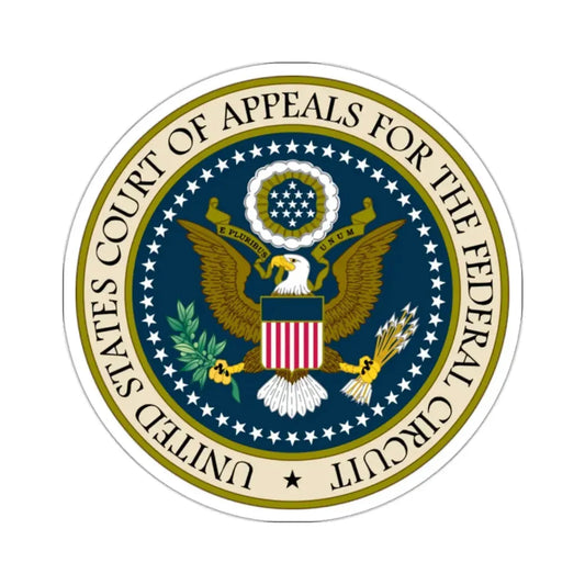 Seal of the United States Court of Appeals for the Federal Circuit - STICKER Vinyl Kiss-Cut Decal 2 Inch White - The Sticker Space