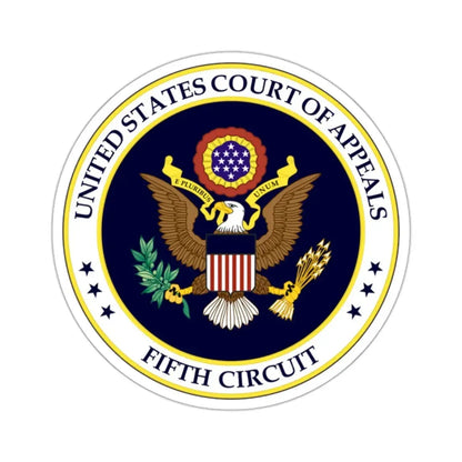 Seal of the United States Court of Appeals for the Fifth Circuit - STICKER Vinyl Kiss-Cut Decal 2 Inch White - The Sticker Space