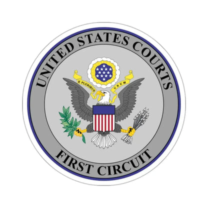Seal of the United States Court of Appeals for the First Circuit - STICKER Vinyl Kiss-Cut Decal 2 Inch White - The Sticker Space