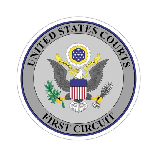 Seal of the United States Court of Appeals for the First Circuit - STICKER Vinyl Kiss-Cut Decal 2 Inch White - The Sticker Space