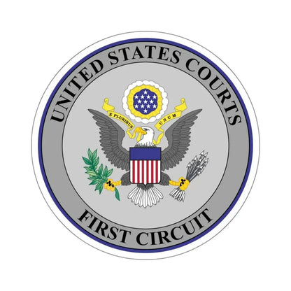 Seal of the United States Court of Appeals for the First Circuit - STICKER Vinyl Kiss-Cut Decal 4 Inch White - The Sticker Space