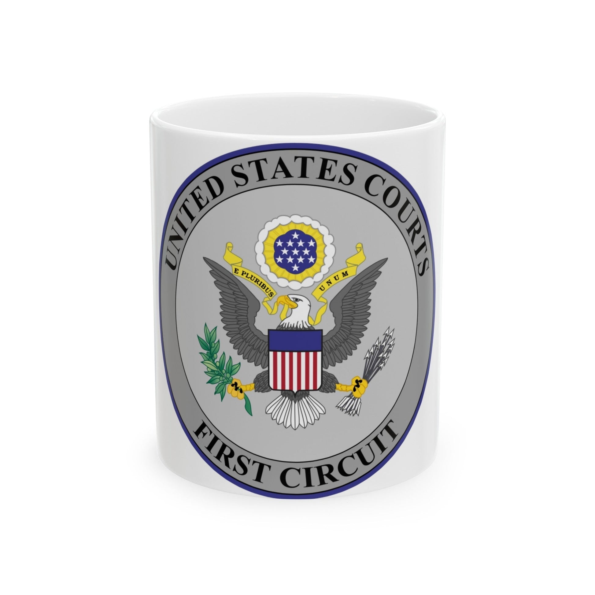 Seal of the United States Court of Appeals for the First Circuit - White Coffee Mug-11oz-The Sticker Space