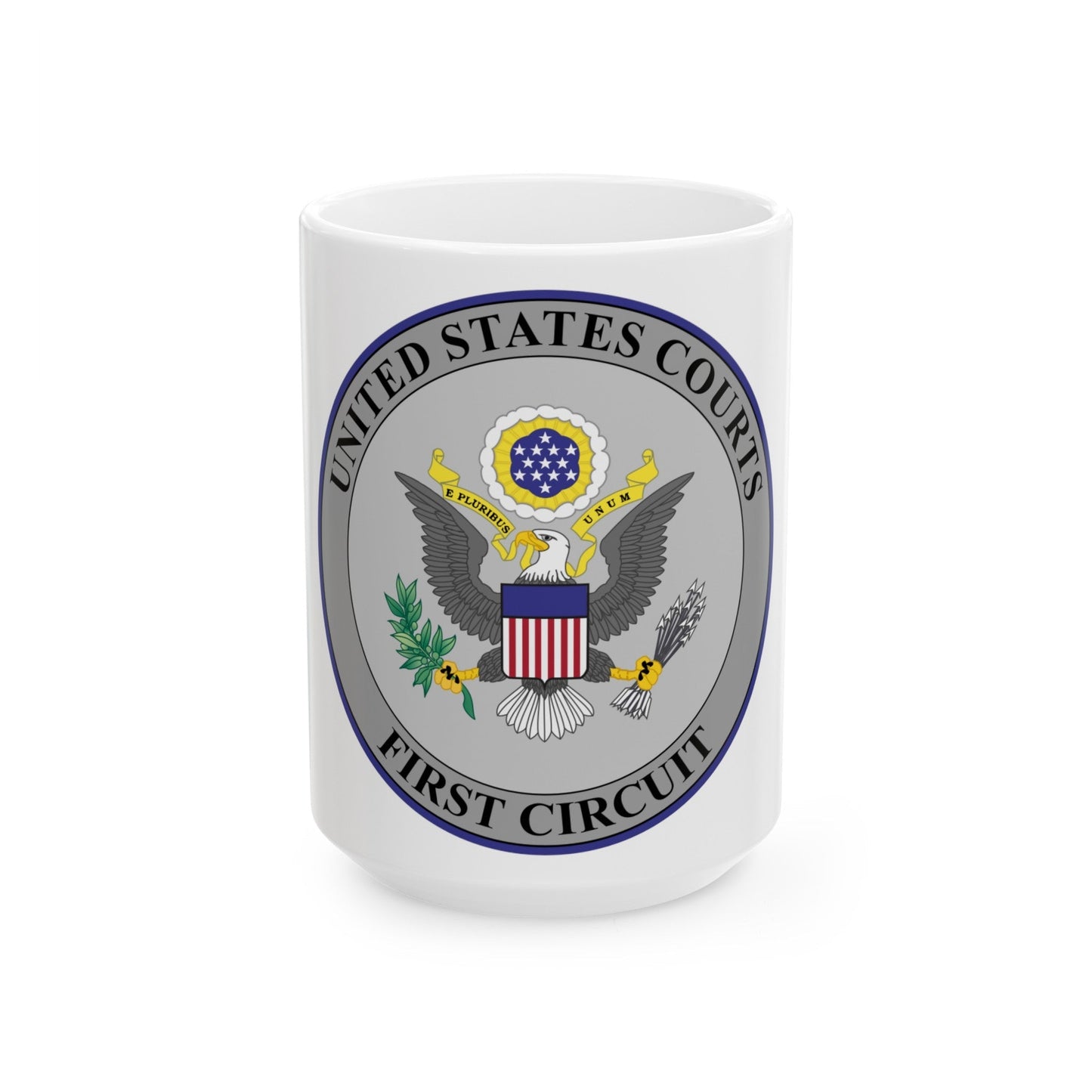 Seal of the United States Court of Appeals for the First Circuit - White Coffee Mug-15oz-The Sticker Space