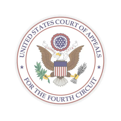 Seal of the United States Court of Appeals for the Fourth Circuit - STICKER Vinyl Kiss-Cut Decal 6 Inch Transparent - The Sticker Space