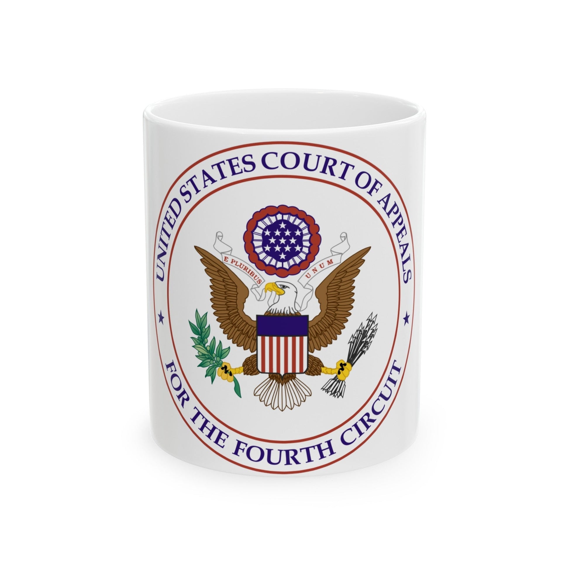 Seal of the United States Court of Appeals for the Fourth Circuit - White Coffee Mug-11oz-The Sticker Space