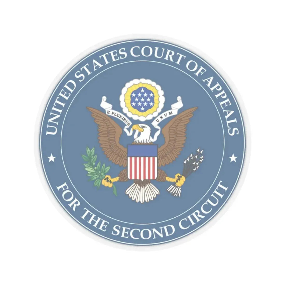Seal of the United States Court of Appeals for the Second Circuit - STICKER Vinyl Kiss-Cut Decal 3 Inch Transparent - The Sticker Space