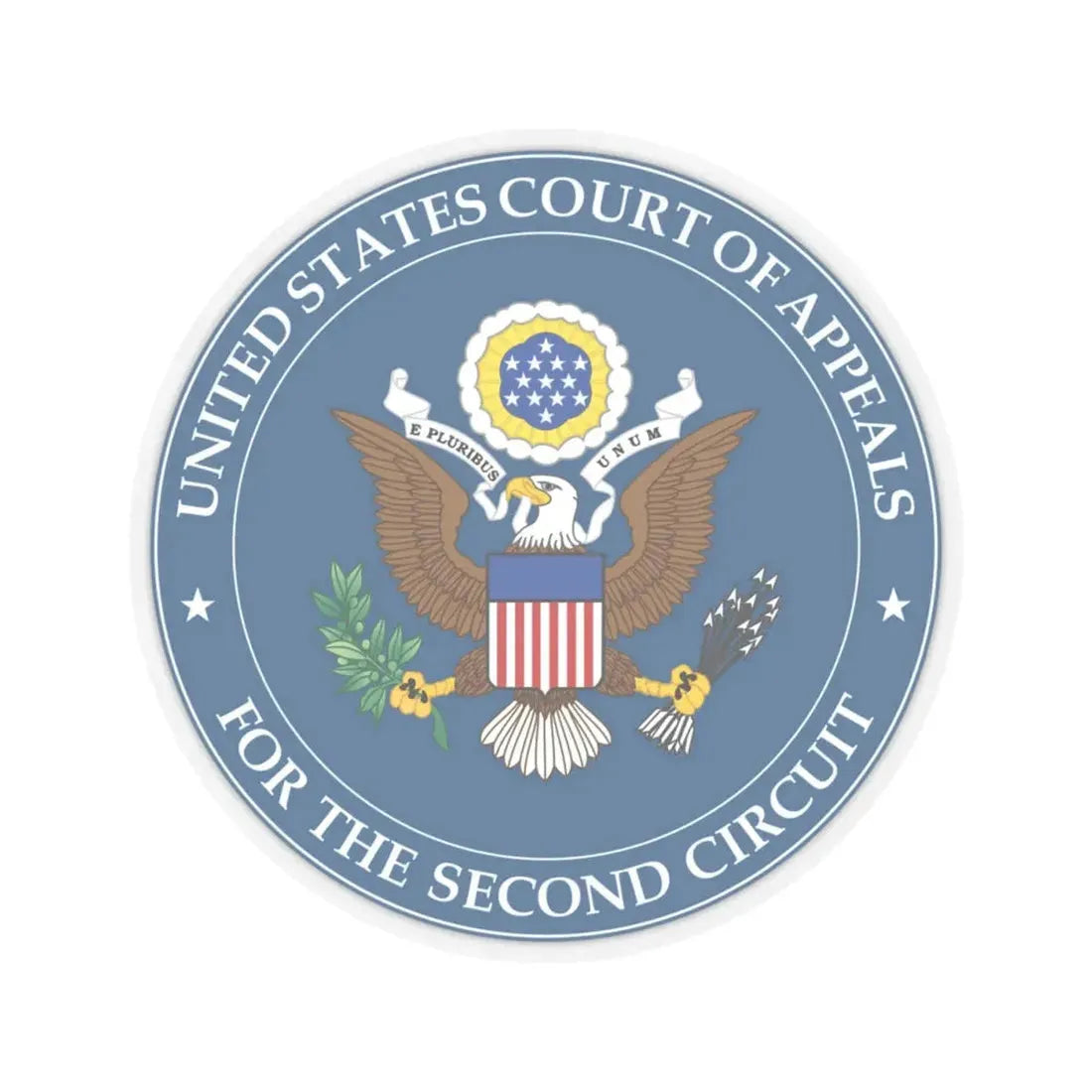 Seal of the United States Court of Appeals for the Second Circuit - STICKER Vinyl Kiss-Cut Decal 4 Inch Transparent - The Sticker Space