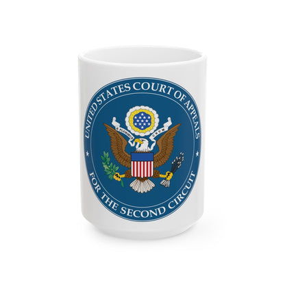 Seal of the United States Court of Appeals for the Second Circuit - White Coffee Mug-15oz-The Sticker Space