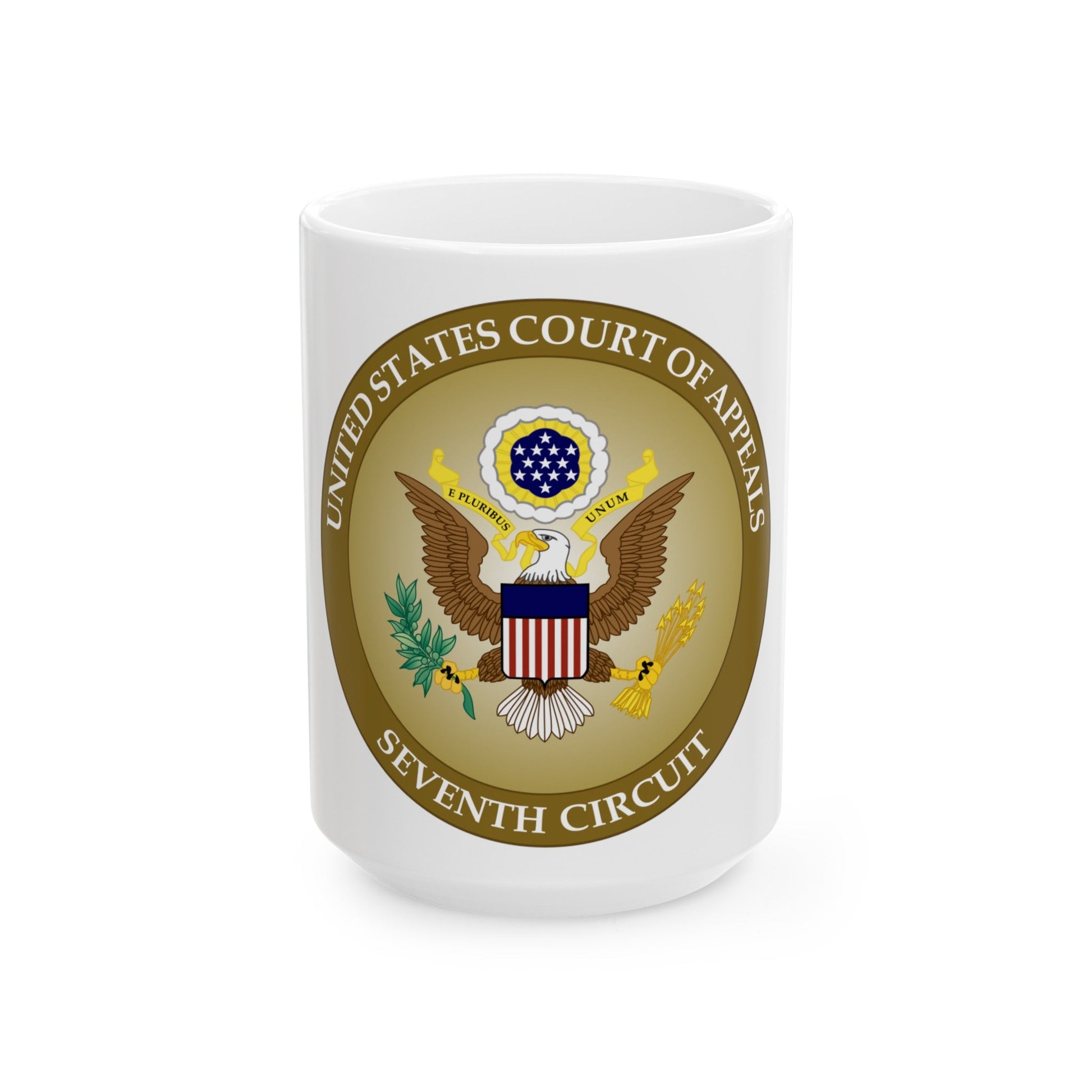 Seal of the United States Court of Appeals for the Seventh Circuit - White Coffee Mug-The Sticker Space