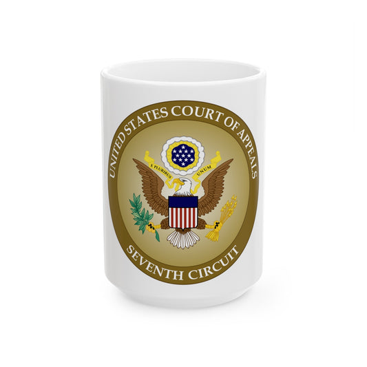 Seal of the United States Court of Appeals for the Seventh Circuit - White Coffee Mug-The Sticker Space