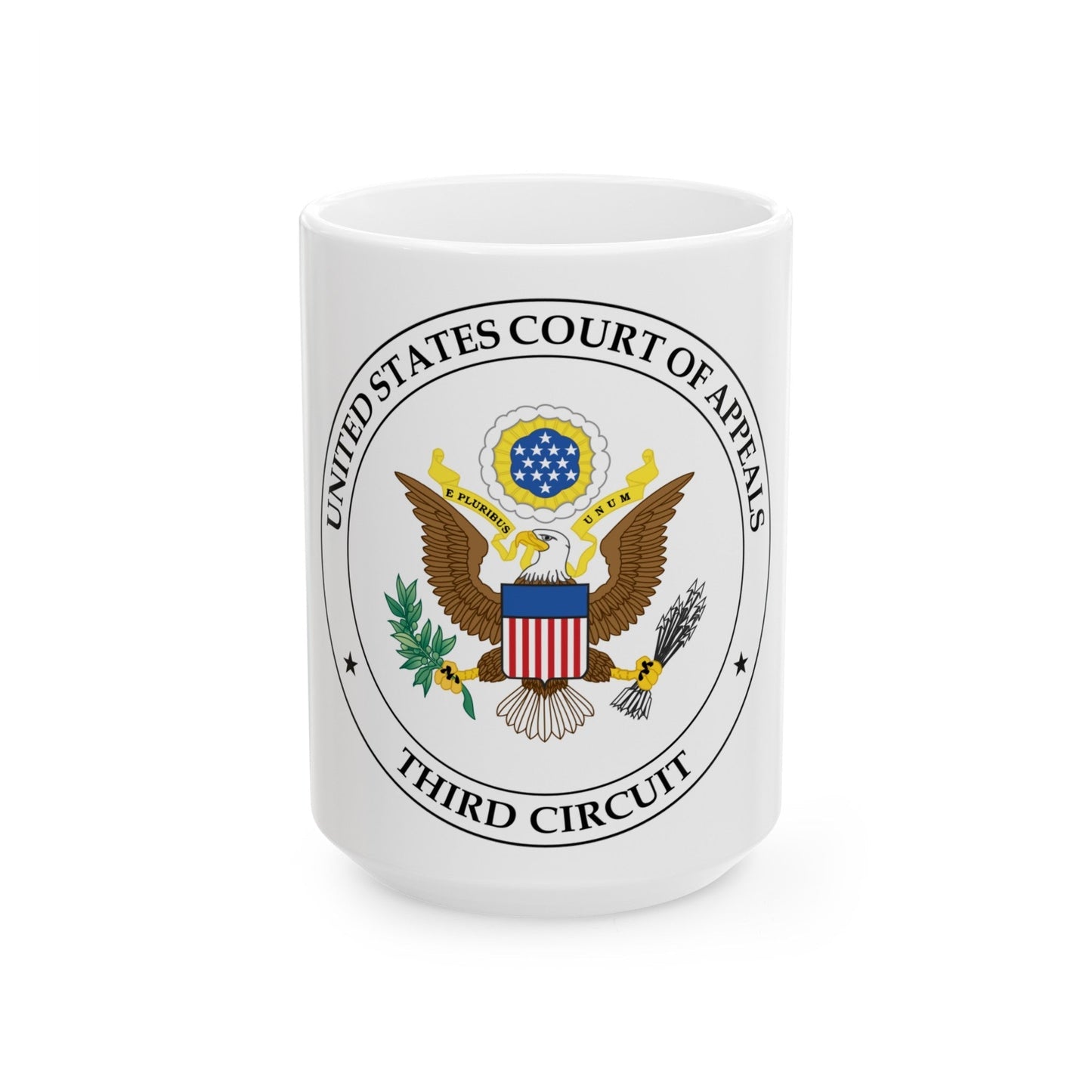 Seal of the United States Court of Appeals for the Third Circuit - White Coffee Mug-15oz-The Sticker Space