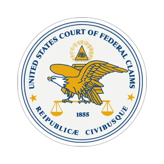 Seal of the United States Court of Federal Claims - STICKER Vinyl Kiss-Cut Decal 2 Inch White - The Sticker Space