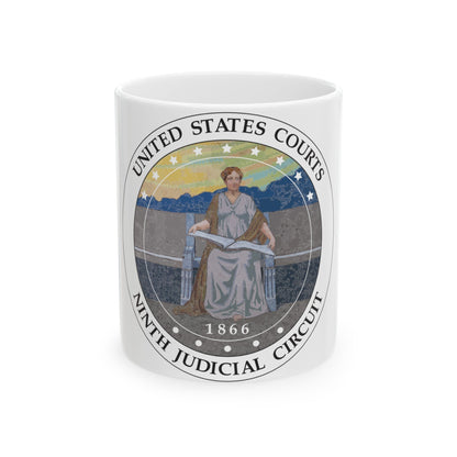 Seal of the United States Courts Ninth Judicial Circuit - White Coffee Mug-11oz-The Sticker Space