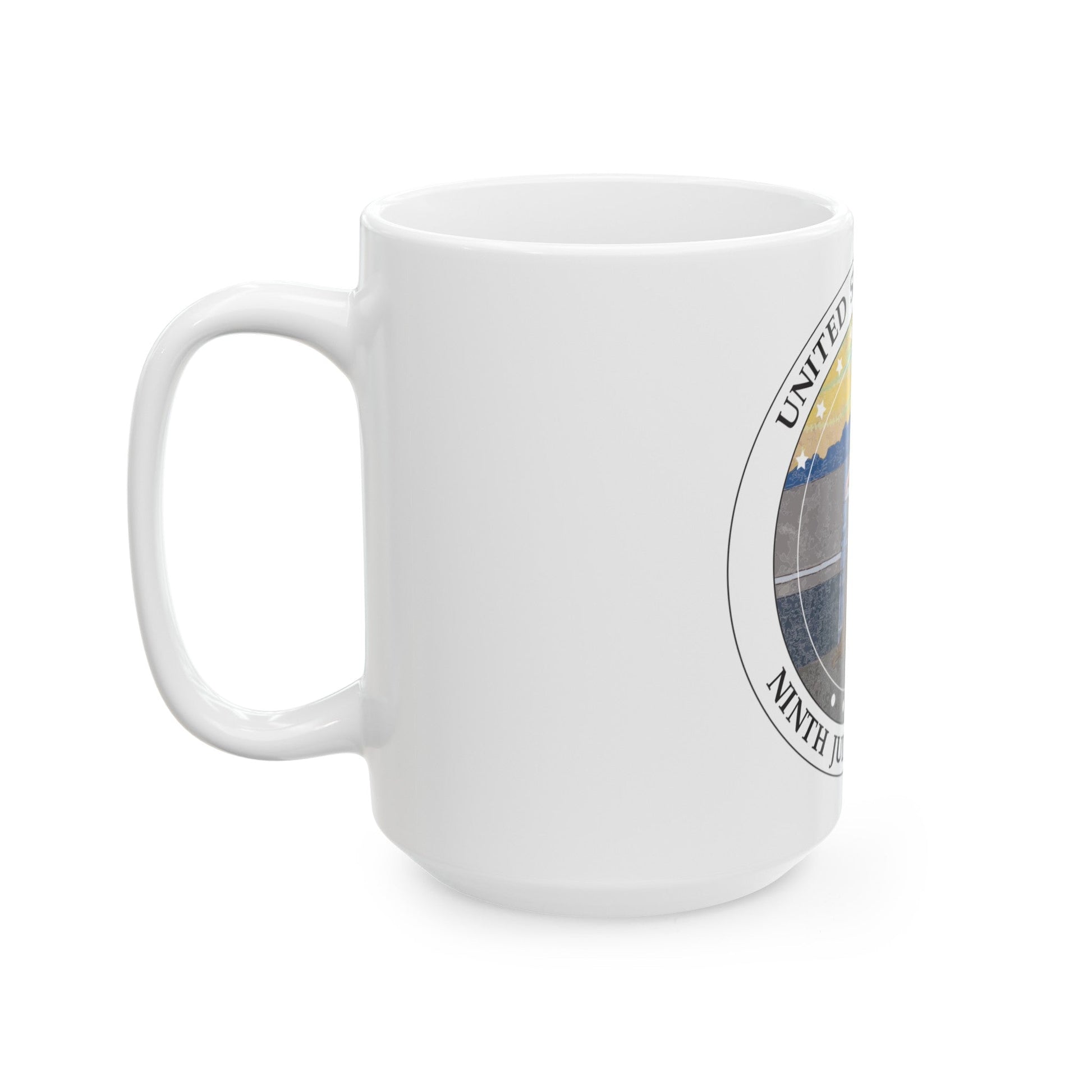 Seal of the United States Courts Ninth Judicial Circuit - White Coffee Mug-The Sticker Space