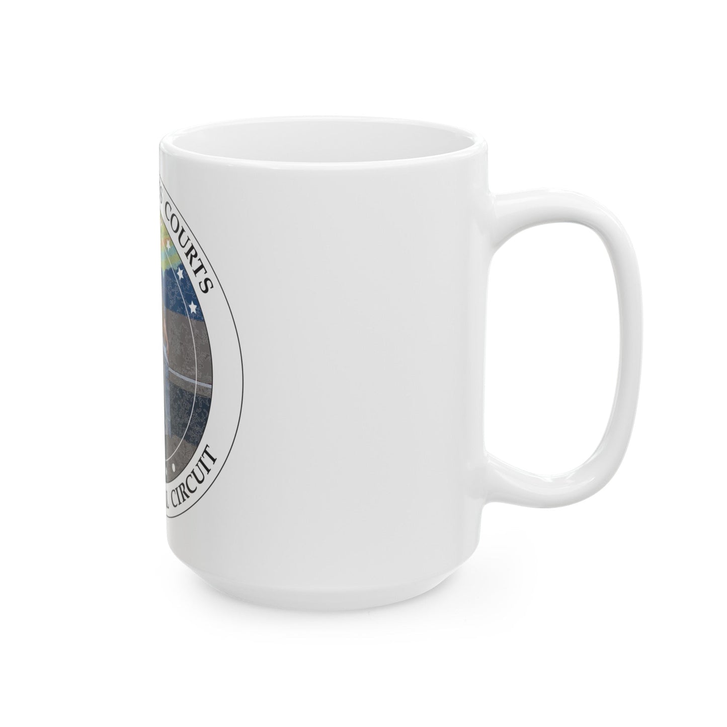 Seal of the United States Courts Ninth Judicial Circuit - White Coffee Mug-The Sticker Space