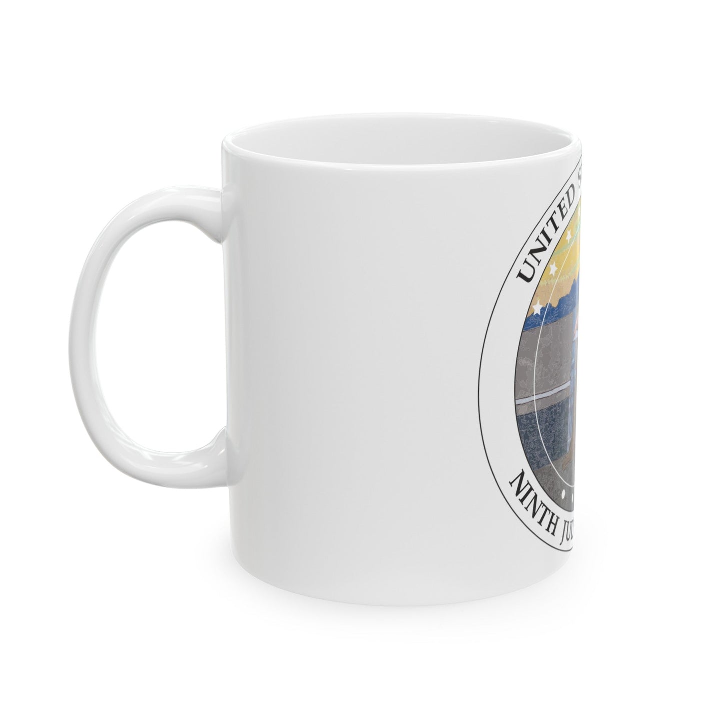 Seal of the United States Courts Ninth Judicial Circuit - White Coffee Mug-The Sticker Space