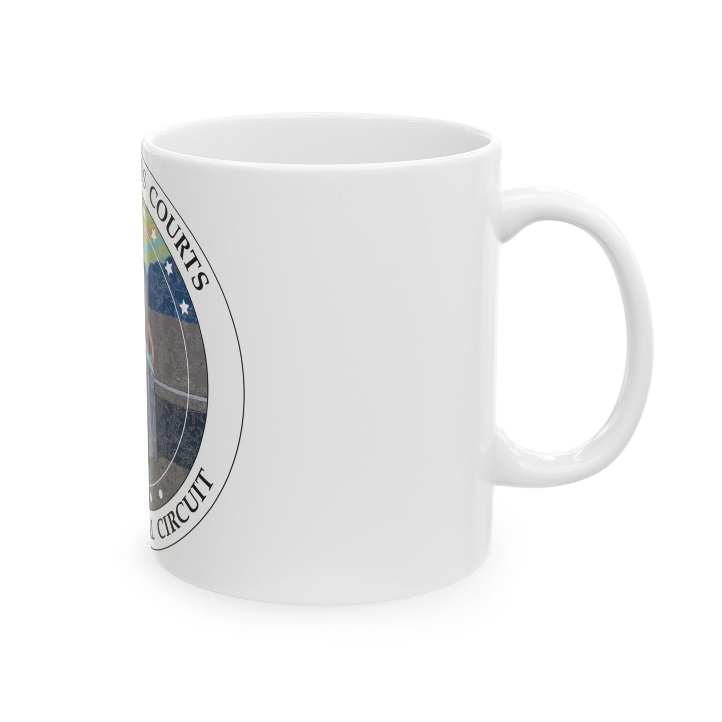 Seal of the United States Courts Ninth Judicial Circuit - White Coffee Mug-The Sticker Space