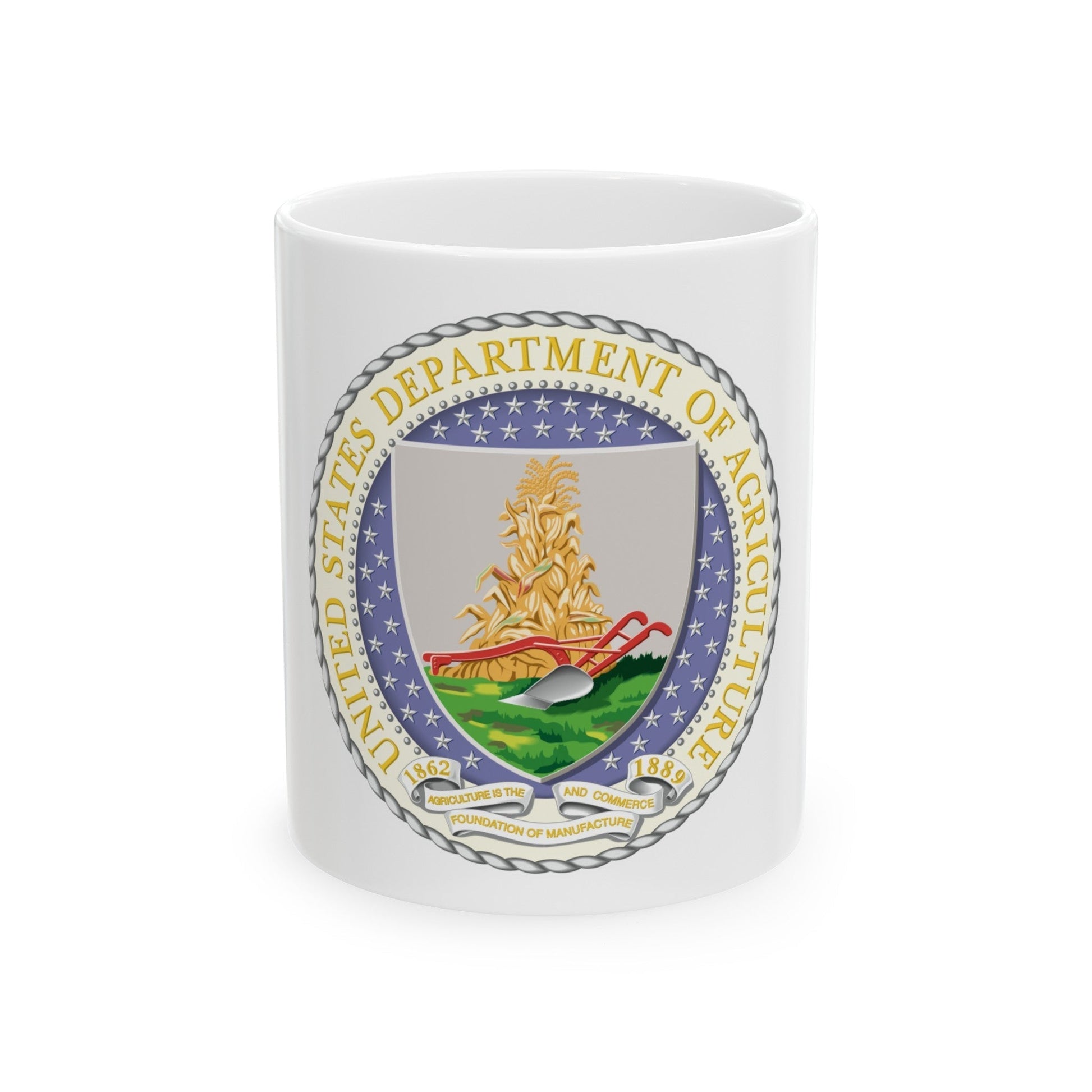 Seal of the United States Department of Agriculture - White Coffee Mug-11oz-The Sticker Space