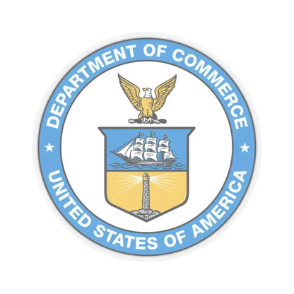 Seal of the United States Department of Commerce - STICKER Vinyl Kiss-Cut Decal 2 Inch Transparent - The Sticker Space