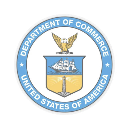 Seal of the United States Department of Commerce - STICKER Vinyl Kiss-Cut Decal 3 Inch Transparent - The Sticker Space