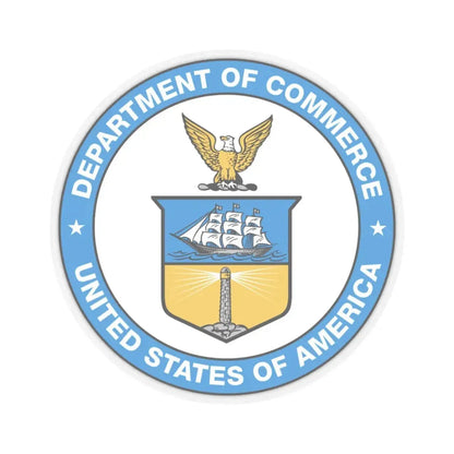 Seal of the United States Department of Commerce - STICKER Vinyl Kiss-Cut Decal 4 Inch Transparent - The Sticker Space