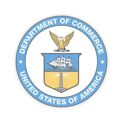 Seal of the United States Department of Commerce - STICKER Vinyl Kiss-Cut Decal 6 Inch Transparent - The Sticker Space