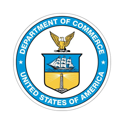 Seal of the United States Department of Commerce - STICKER Vinyl Kiss-Cut Decal 6 Inch White - The Sticker Space
