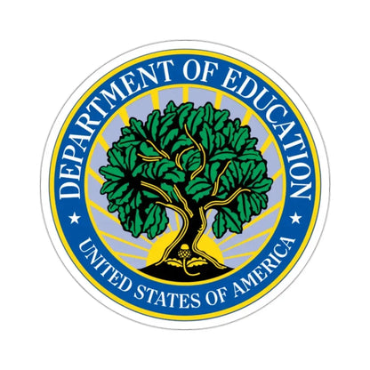 Seal of the United States Department of Education - STICKER Vinyl Kiss-Cut Decal 2 Inch White - The Sticker Space