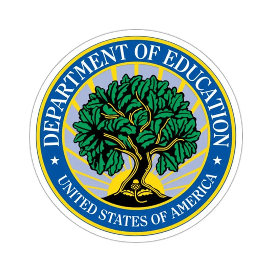 Seal of the United States Department of Education - STICKER Vinyl Kiss-Cut Decal 2 Inch White - The Sticker Space